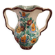 Vase ansé décor floral signé Cerart Monaco