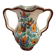Vase ansé décor floral signé Cerart Monaco