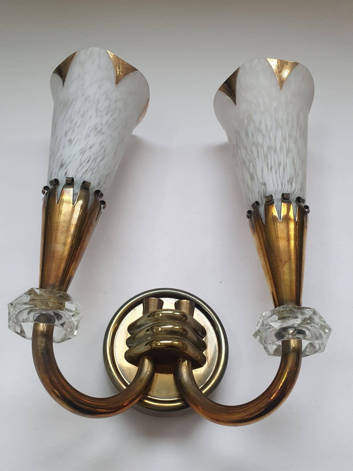 Pair of wall lights from Maison Lunel (Royal Production) Arum model from the 50s