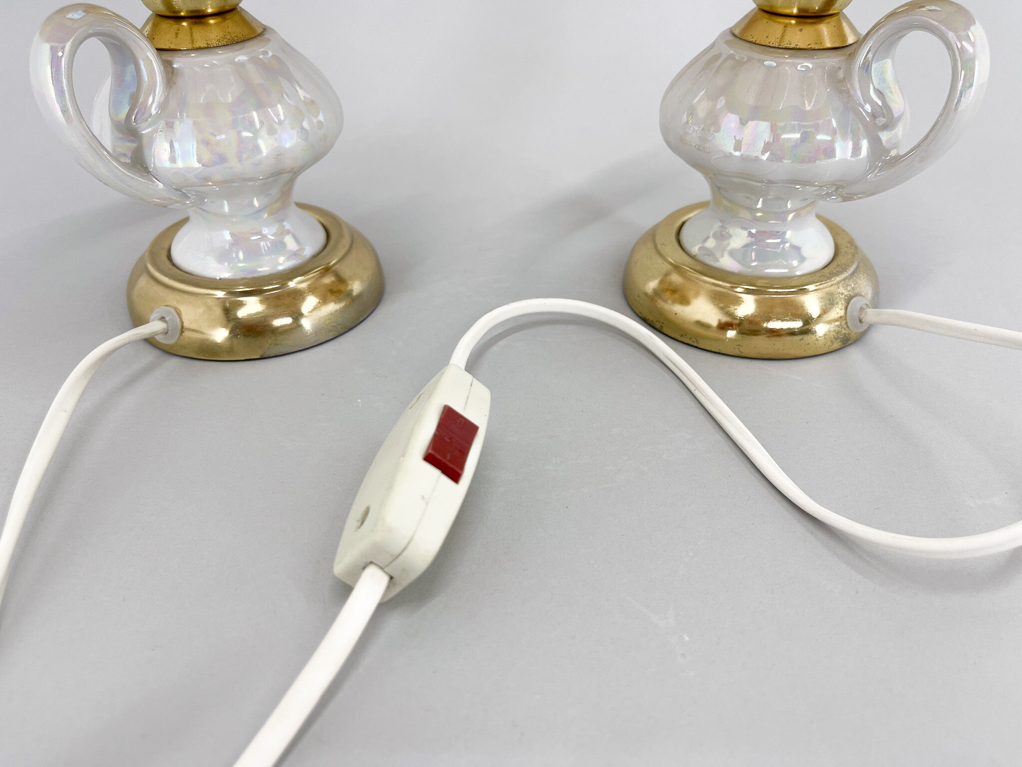 Pair of 1970s Ceramic Table or Bedside Lamps