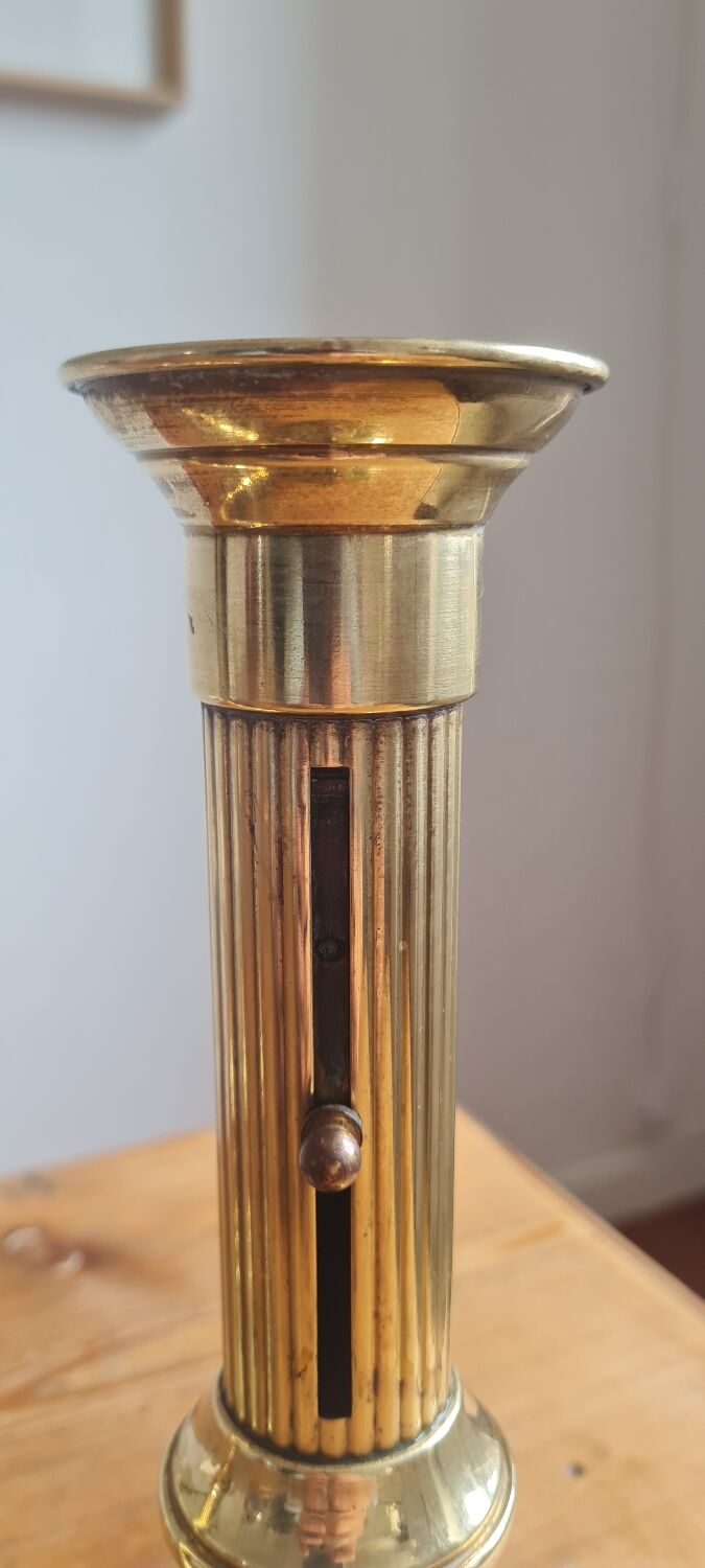 Pair of brass candle holders
