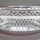 Large openwork basket in silver metal