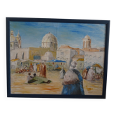 Orientalist Painting Signed 68 x 54 cm North Africa Maghreb