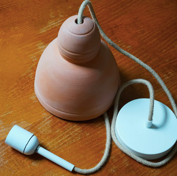 Ceramic pendant lamp Marius Terracotta - Oustao