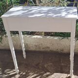 Current dressing table console in white painted wood with one drawer