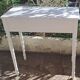 Current dressing table console in white painted wood with one drawer