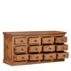 Solid wood sideboard with 12 drawers 160cm