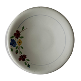 Shallow round plate, ironstone, Digoin Sarreguemines