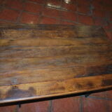 Coffee table with wrought iron art deco base
