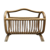 Porte revues en rotin tressé des années 60