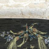 Coffee table from the 50s, tropical bird decor