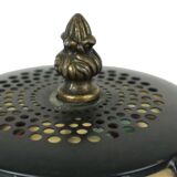 Art Deco Tiffany Style Table Lamp with Organic Base from the 1970s