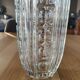 Thick transparent glass vase