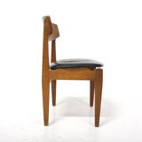 Set of 6 leather chairs, FDB Møbler, Denmark, 1960s