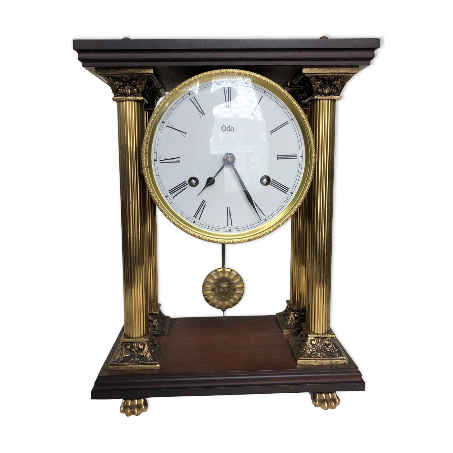 Terminal pendulum in wood and gilded metal