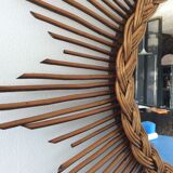 Rattan sun mirror from the 50/60s