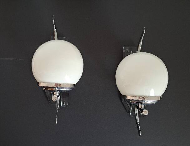 Pair of 70s wall lights