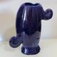 Blue face vase ceramic design 20th century Sandra Corina
