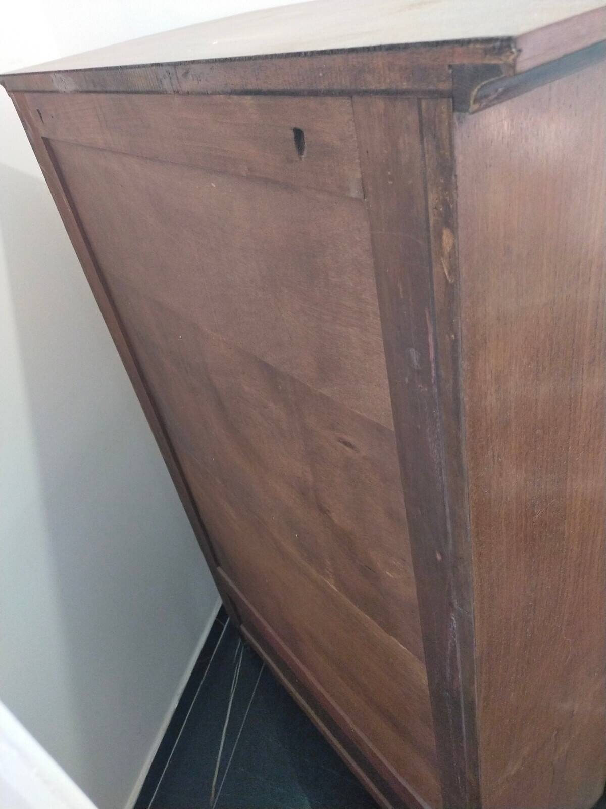 Vitrine vintage en placage de palissandre