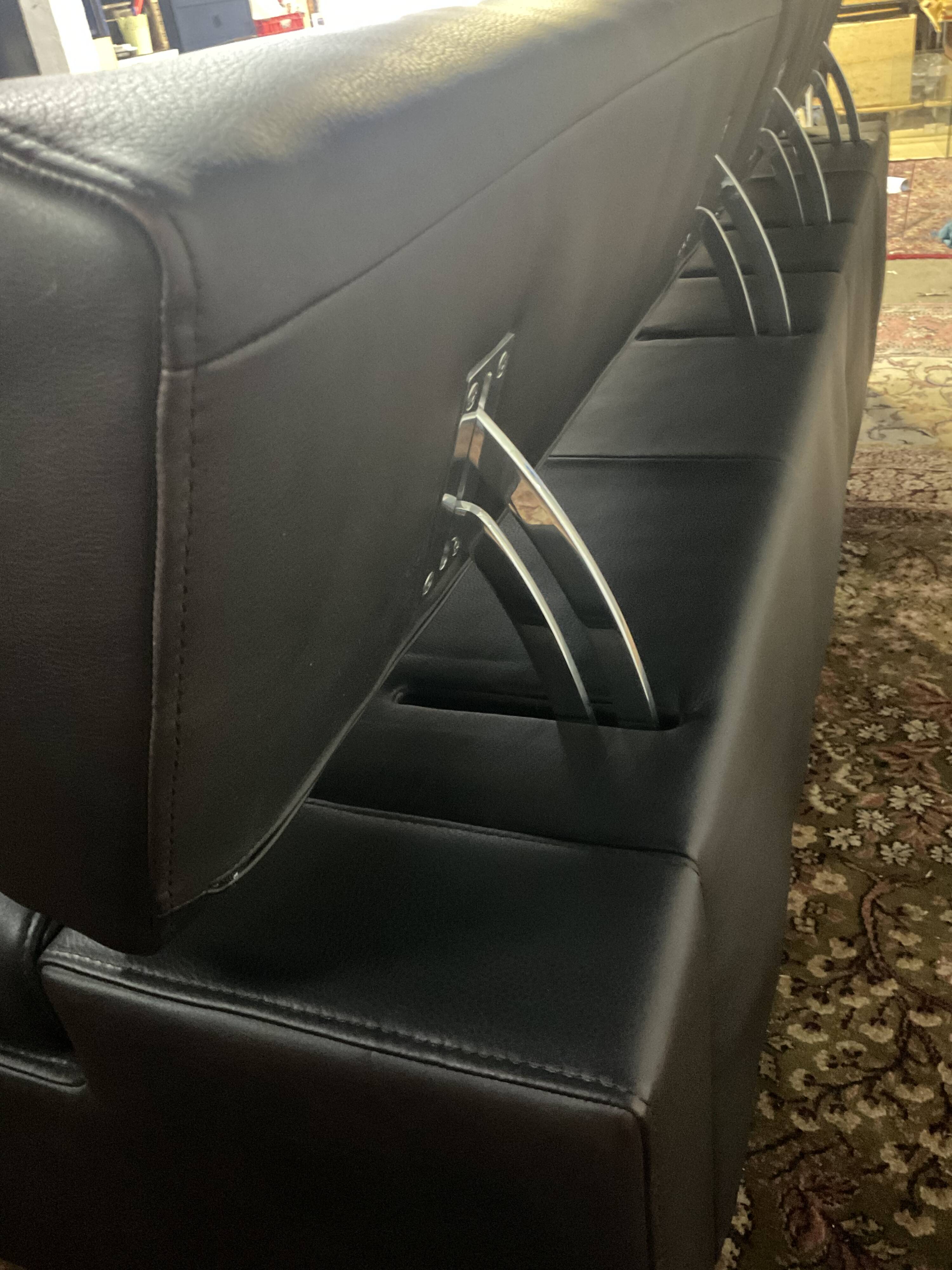 Jori designer sofa in brown leather 3 seats