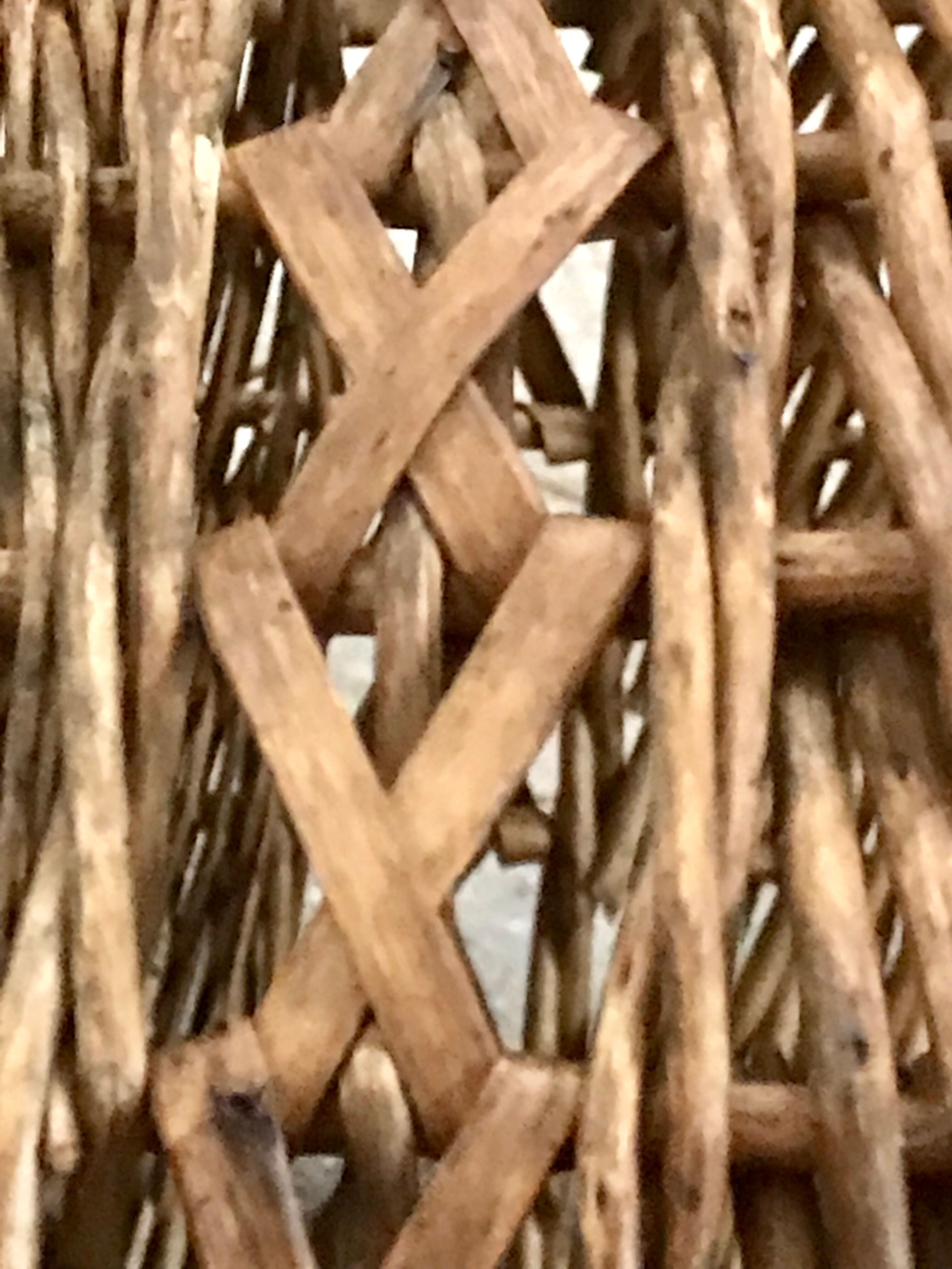 Wicker wastebasket