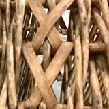 Wicker wastebasket