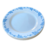 4 assiettes anciennes à décor de guirlandes de fleurs bleues - Faiencerie des Rochers