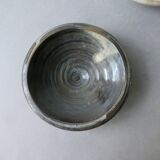 2 enameled stoneware cups, one of which is signed