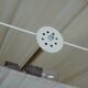Lampadaire en teck avec abat-jour carré beige, années 1960-70