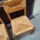 4 chaises paillées années 50