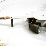 Rare round illuminated mid-century Hillebrand metal mirror from 1966