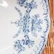Set of 2 blue flower soup plates "Régence" st Amand and Hamage