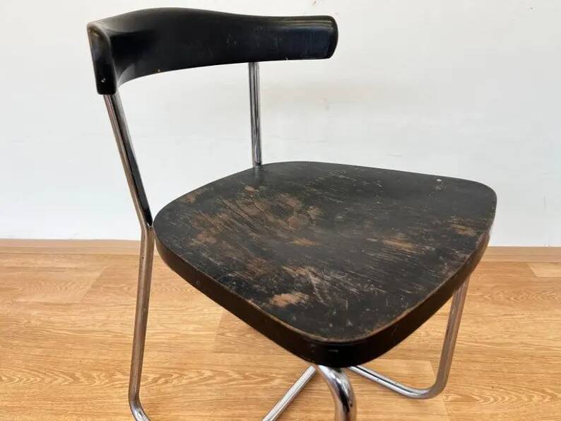 Émile Guillot - Thonet - Model B257 chrome bauhaus chair