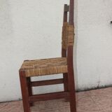 Cord and wood chair