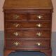 Burr Yew wood commode with leather top in Butler style