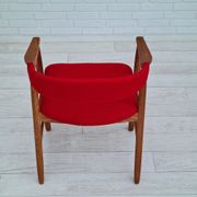 Danish armchair, 70s, reupholstered, kvadrat furniture wool, oak wood