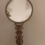 Brass hand mirror, 10 cm