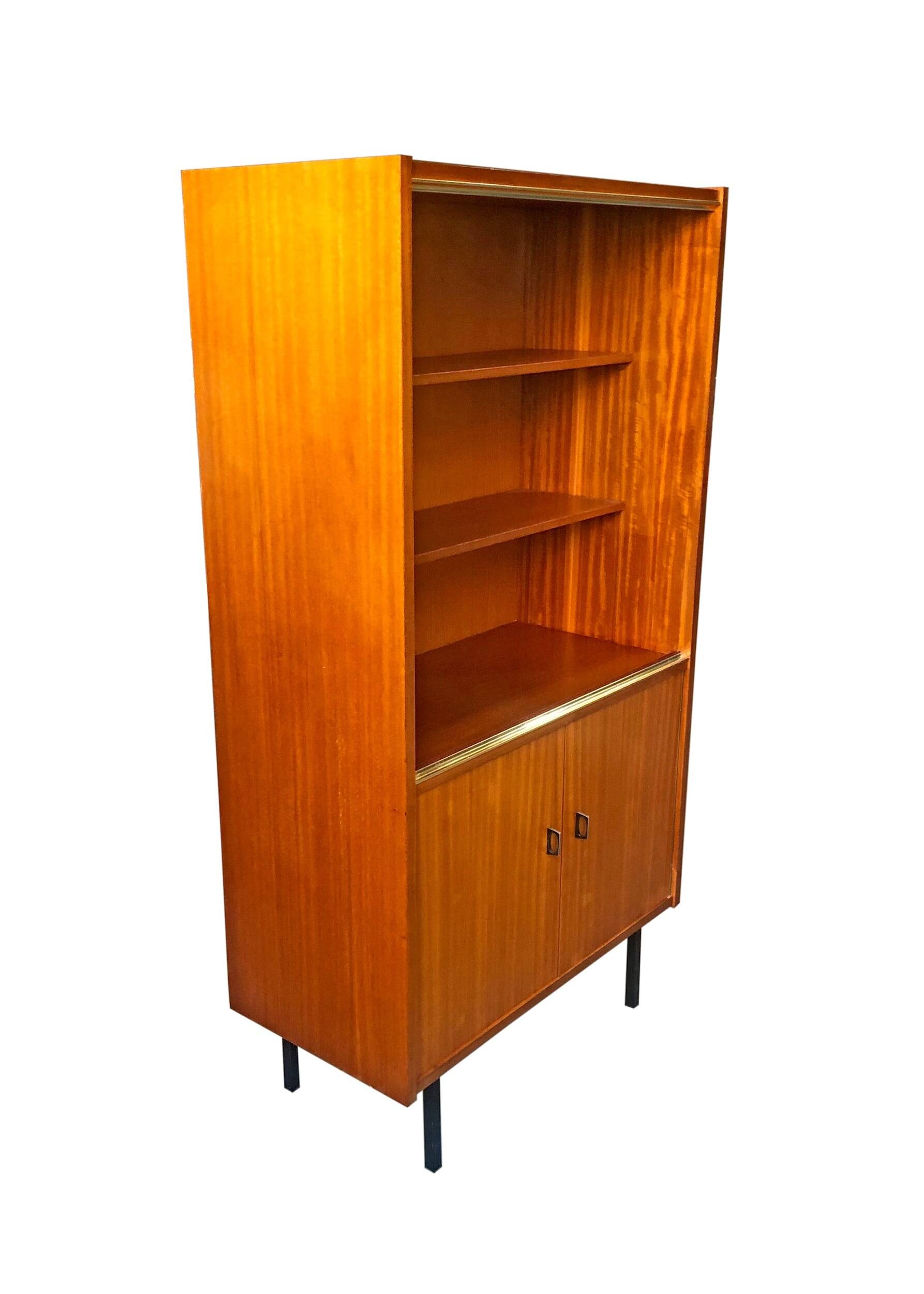 Vintage wooden bookcase with Scandinavian design