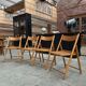 Suite de 4 chaises pliantes cannées 80’s