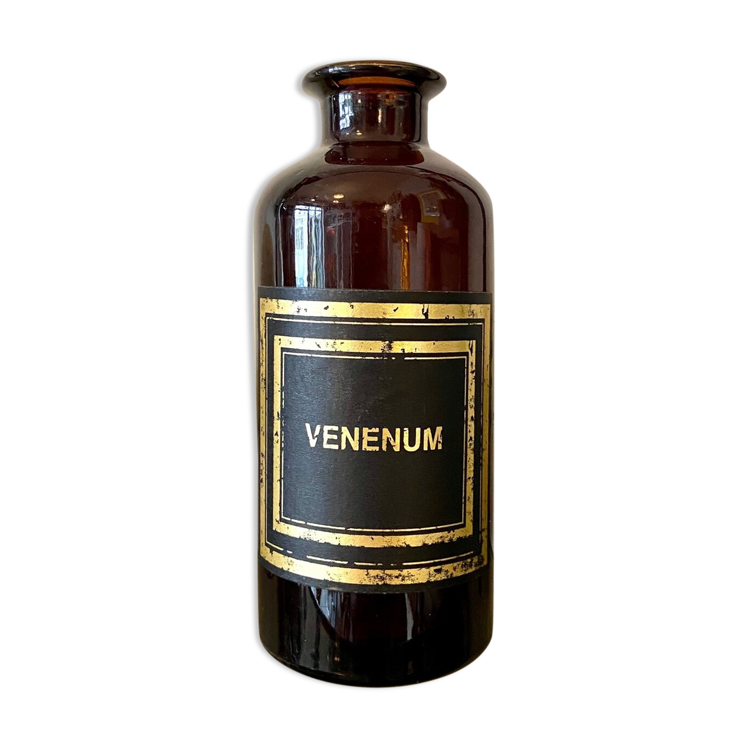 Venenum apothecary bottle in amber glass
