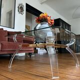 Glass coffee table