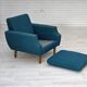 1970s, Danish armchair, original furniture wool, teak wood.