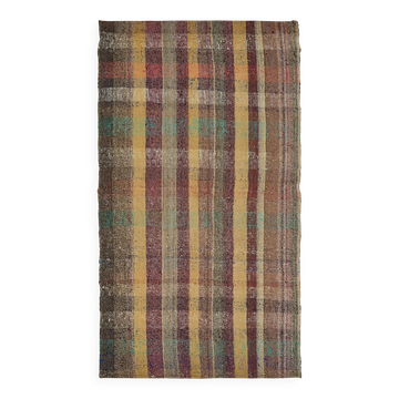 Turkish Handwoven Flatweave Chaput Kilim 135 cm x 237 cm