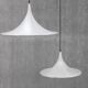 1970s Pair of Guzzini "Trumpet" Pendant Lamps by Meblo , Italy