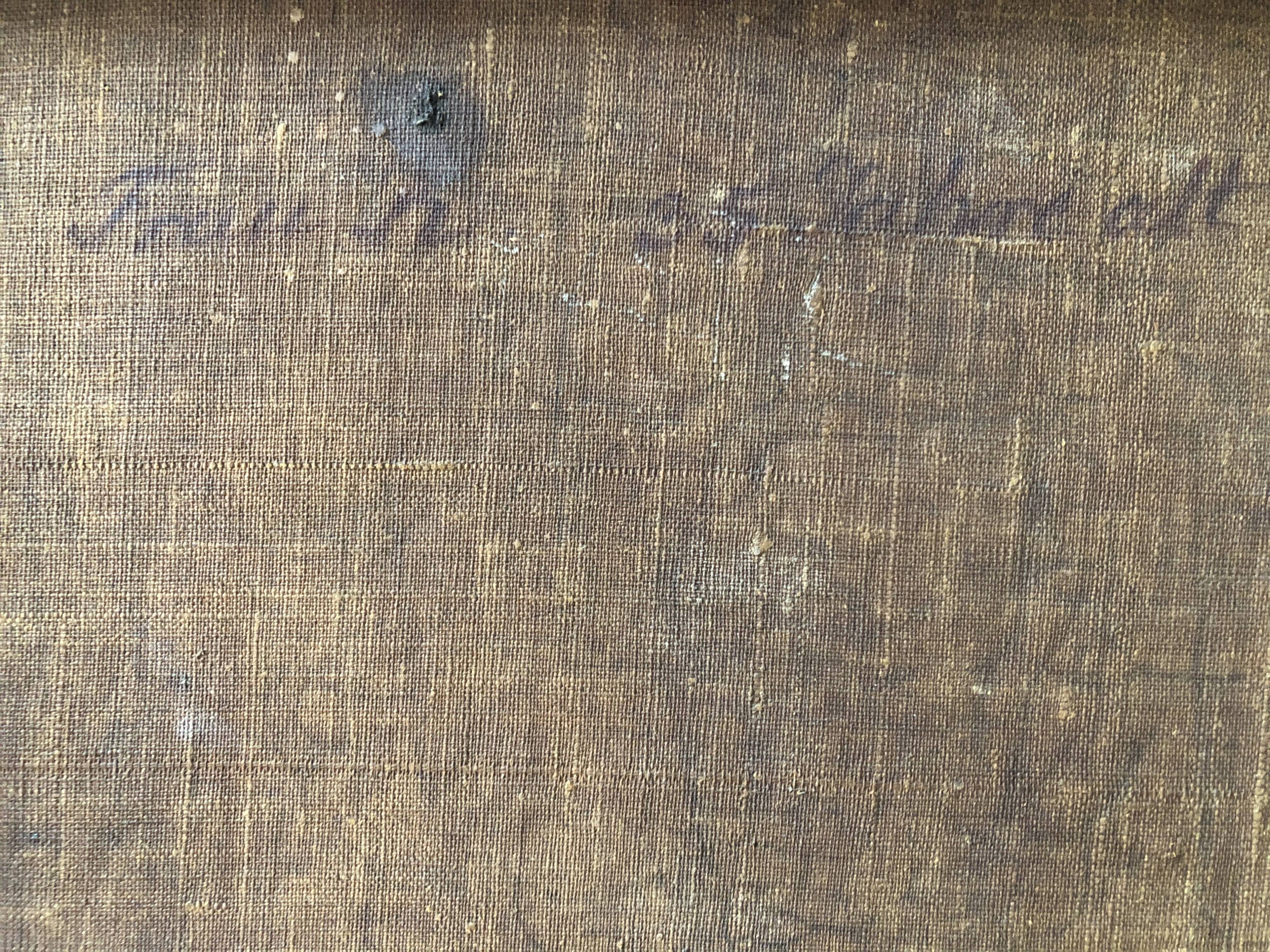 Tableau portrait huile sur toile XIXème