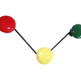 Coat rack 3 patères colors 50s