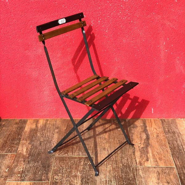 Chaise ancienne pliante “Quincaillerie Orléans”