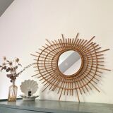 Vintage ortf rattan mirror