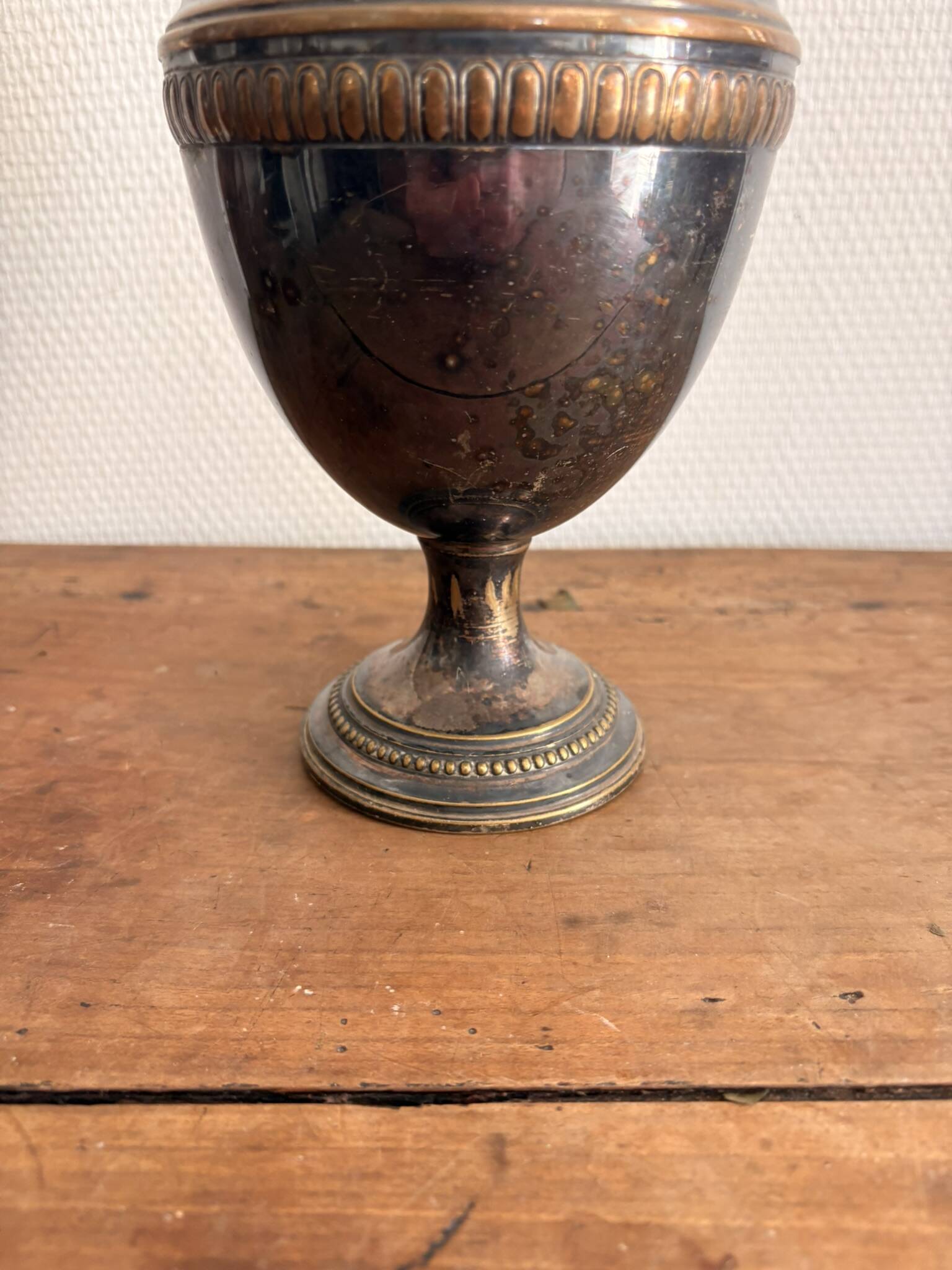 Neo-classical baluster vase, silver-plated, Louis XVI Directoire, 20th century.