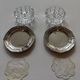 Crystal and silver-plated salt and pepper shakers